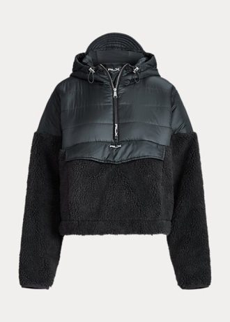 Dark Grey Women’s Ralph Lauren High-Pile & Ripstop Hybrid Pullover Jackets