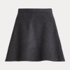 Dark Grey Women’s Ralph Lauren Wool-Cashmere Melton A-Line Skirts Dark Grey Women’s Ralph Lauren Wool-Cashmere Melton A-Line Skirts