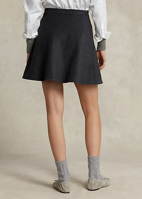 Dark Grey Women’s Ralph Lauren Wool-Cashmere Melton A-Line Skirts Dark Grey Women’s Ralph Lauren Wool-Cashmere Melton A-Line Skirts