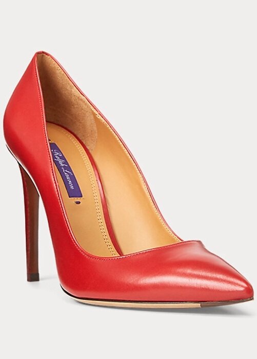 Dark Red Women’s Ralph Lauren Celia Calfskin Heels Dark Red Women’s Ralph Lauren Celia Calfskin Heels