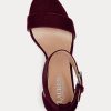 Dark Red Women’s Ralph Lauren Sylvia Velvet Heels Dark Red Women’s Ralph Lauren Sylvia Velvet Heels