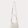 French Navy Dot/Cream Women’s Ralph Lauren Polka-Dot Leather Medium Handbag