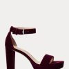 Dark Red Women’s Ralph Lauren Sylvia Velvet Heels Dark Red Women’s Ralph Lauren Sylvia Velvet Heels