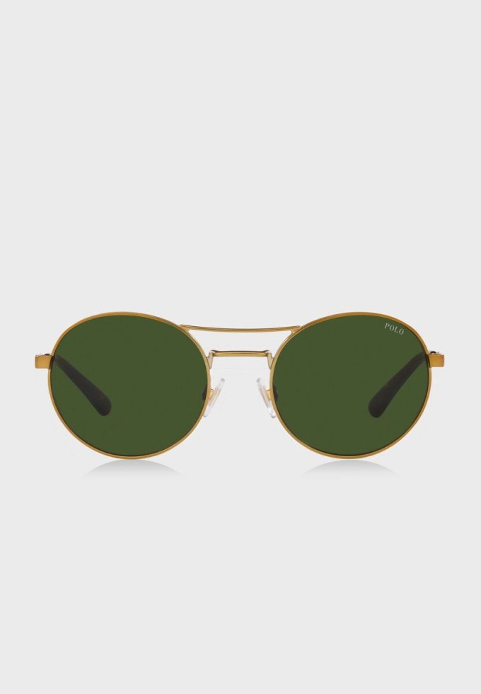 Gold Men’s Ralph Lauren 0Ph3142 Round Sunglasses Gold Men’s Ralph Lauren 0Ph3142 Round Sunglasses