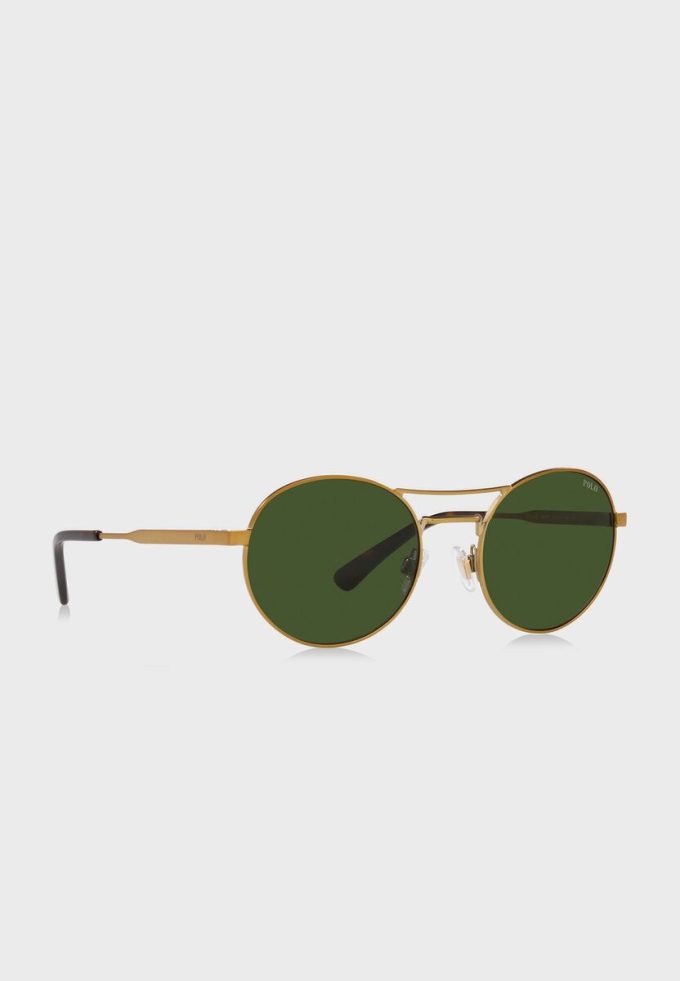Gold Men’s Ralph Lauren 0Ph3142 Round Sunglasses Gold Men’s Ralph Lauren 0Ph3142 Round Sunglasses