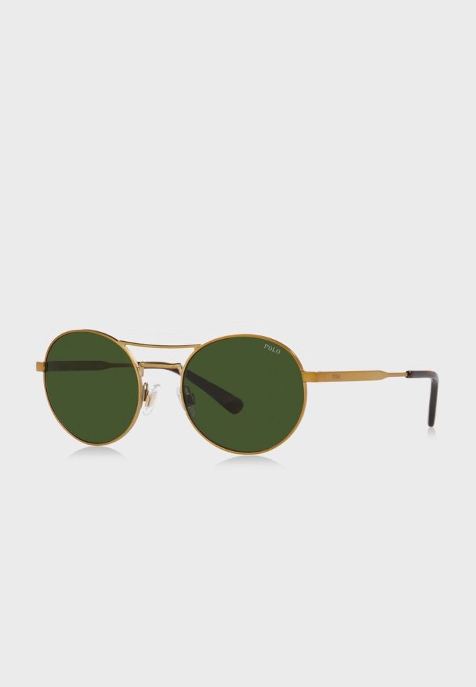 Gold Men’s Ralph Lauren 0Ph3142 Round Sunglasses Gold Men’s Ralph Lauren 0Ph3142 Round Sunglasses