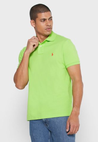 Green Men’s Ralph Lauren Basic Mesh Polo Shirts
