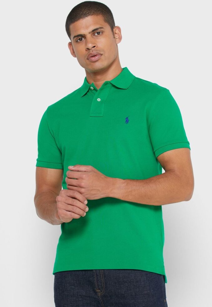 Green Men’s Ralph Lauren Basic Mesh Polo Shirts