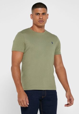 Green Men’s Ralph Lauren Chest Logo Crew Neck T Shirts