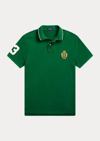 Green Men’s Ralph Lauren Classic Fit Polo Crest Mesh Polo Shirts