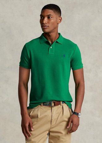 Green Men’s Ralph Lauren Custom Slim Fit Mesh Polo Shirts