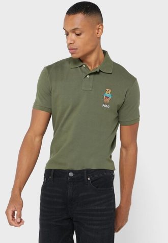 Green Men’s Ralph Lauren Custom Slim Fit Polo Shirts