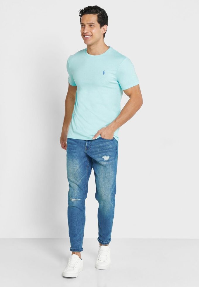 Green Men’s Ralph Lauren Essential Crew Neck T Shirts Green Men’s Ralph Lauren Essential Crew Neck T Shirts