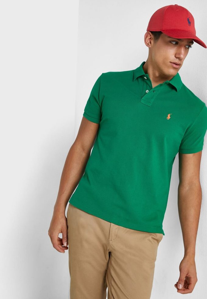 Green Men’s Ralph Lauren Essential Polo Shirts Green Men’s Ralph Lauren Essential Polo Shirts