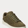 Green Men’s Ralph Lauren Heritage Court II Suede Sneakers