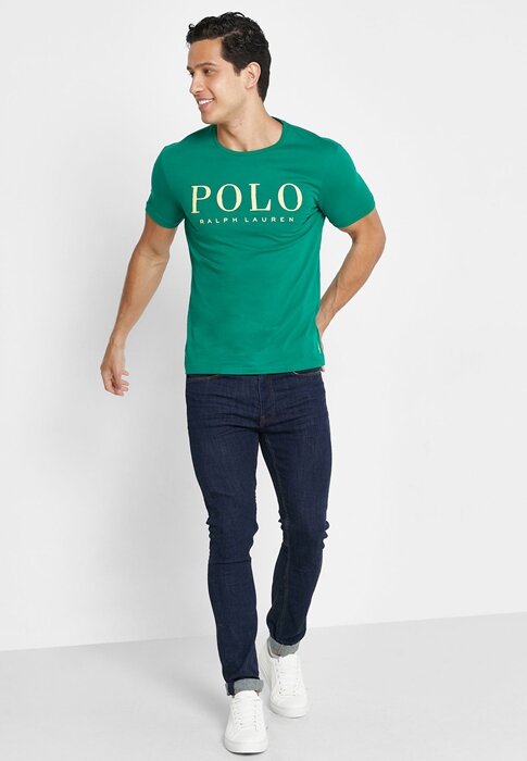Green Men’s Ralph Lauren Logo Crew Neck T Shirts Green Men’s Ralph Lauren Logo Crew Neck T Shirts