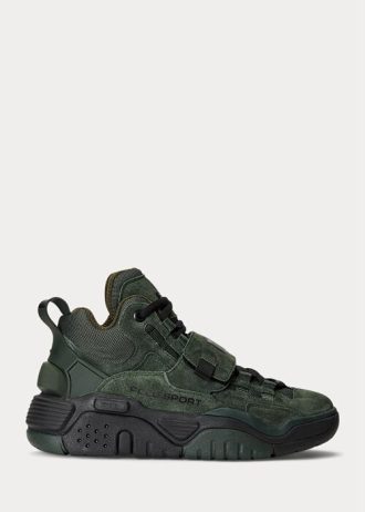 Green Men’s Ralph Lauren PS100 High-Top Suede Sneakers