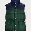 Green Men’s Ralph Lauren Water-repellent Down Western Gilet Jackets Green Men’s Ralph Lauren Water-repellent Down Western Gilet Jackets