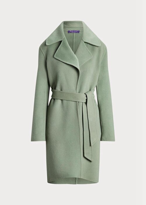 Green Women’s Ralph Lauren Cameo Wool-cashmere Wrap Coats Green Women’s Ralph Lauren Cameo Wool-cashmere Wrap Coats