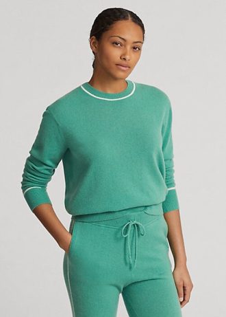 Green Women’s Ralph Lauren Cashmere Crewneck Sweaters