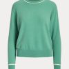Green Women’s Ralph Lauren Cashmere Crewneck Sweaters