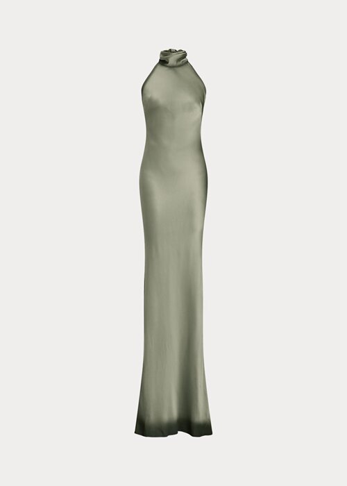 Green Women’s Ralph Lauren Chilton Washed Satin Evening Dress Green Women’s Ralph Lauren Chilton Washed Satin Evening Dress