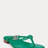 Green Women’s Ralph Lauren Emalia Nappa Leather Flip Flops