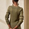 Green Women’s Ralph Lauren Embellished Silk-Blend Crewneck Sweaters