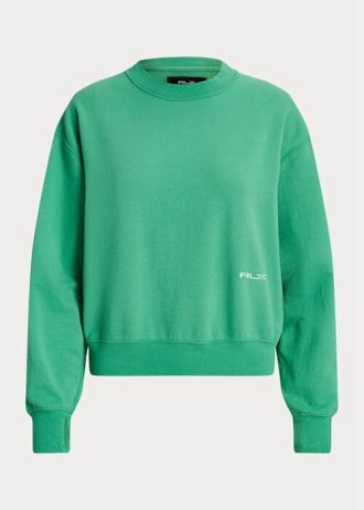 Green Women’s Ralph Lauren Fleece Crewneck Sweatshirts