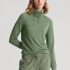Green Women’s Ralph Lauren Funnelneck Jersey Pullover Sweatshirts
