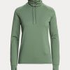 Green Women’s Ralph Lauren Funnelneck Jersey Pullover Sweatshirts