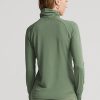 Green Women’s Ralph Lauren Funnelneck Jersey Pullover Sweatshirts