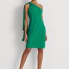 Green Women’s Ralph Lauren Georgette One-Shoulder Cocktail Dress Green Women’s Ralph Lauren Georgette One-Shoulder Cocktail Dress