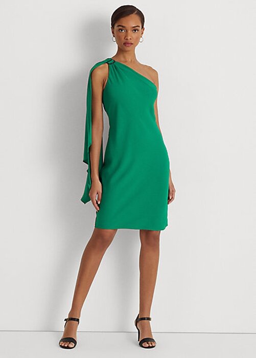 Green Women’s Ralph Lauren Georgette One-Shoulder Cocktail Dress Green Women’s Ralph Lauren Georgette One-Shoulder Cocktail Dress