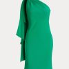 Green Women’s Ralph Lauren Georgette One-Shoulder Cocktail Dress Green Women’s Ralph Lauren Georgette One-Shoulder Cocktail Dress