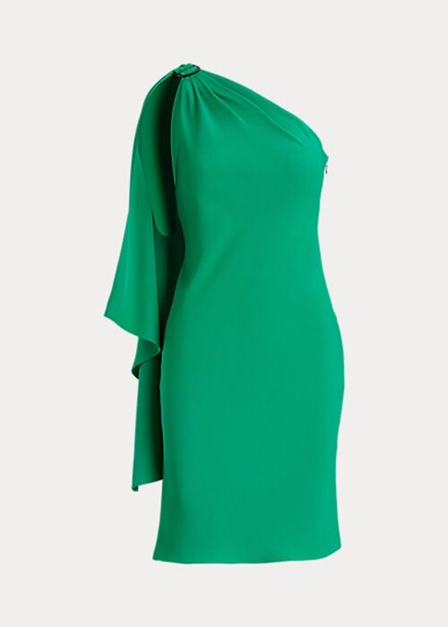 Green Women’s Ralph Lauren Georgette One-Shoulder Cocktail Dress Green Women’s Ralph Lauren Georgette One-Shoulder Cocktail Dress