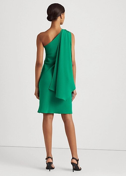 Green Women’s Ralph Lauren Georgette One-Shoulder Cocktail Dress Green Women’s Ralph Lauren Georgette One-Shoulder Cocktail Dress