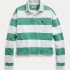 Green Women’s Ralph Lauren Striped Cropped Jersey Rugby Shirts