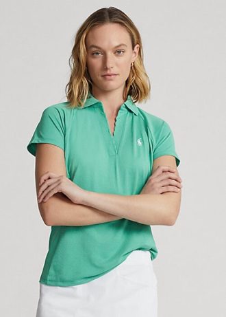 Green Women’s Ralph Lauren Tailored Fit Piqué Polo Shirts