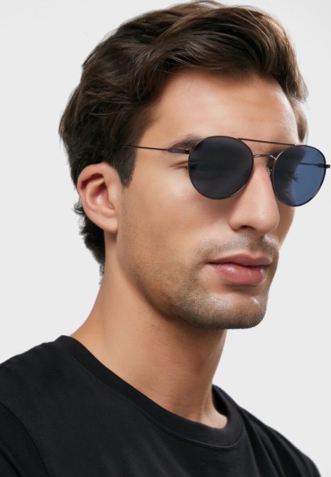 Grey Men’s Ralph Lauren 0Ph3136 Round Sunglasses