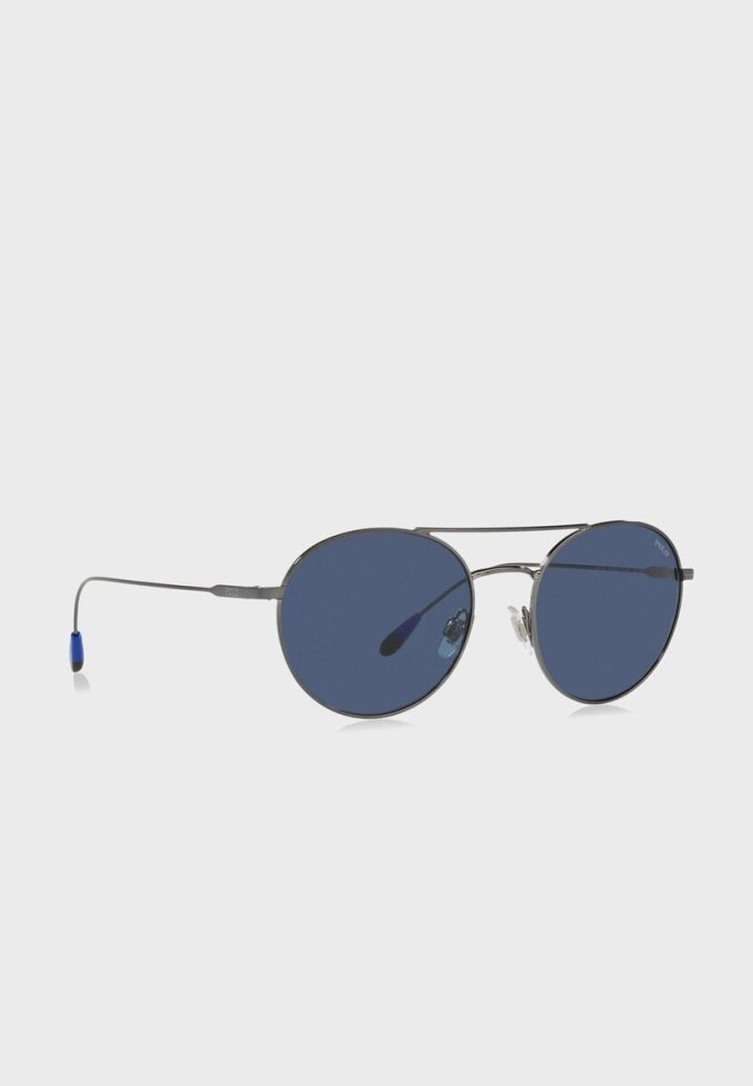 Grey Men’s Ralph Lauren 0Ph3136 Round Sunglasses