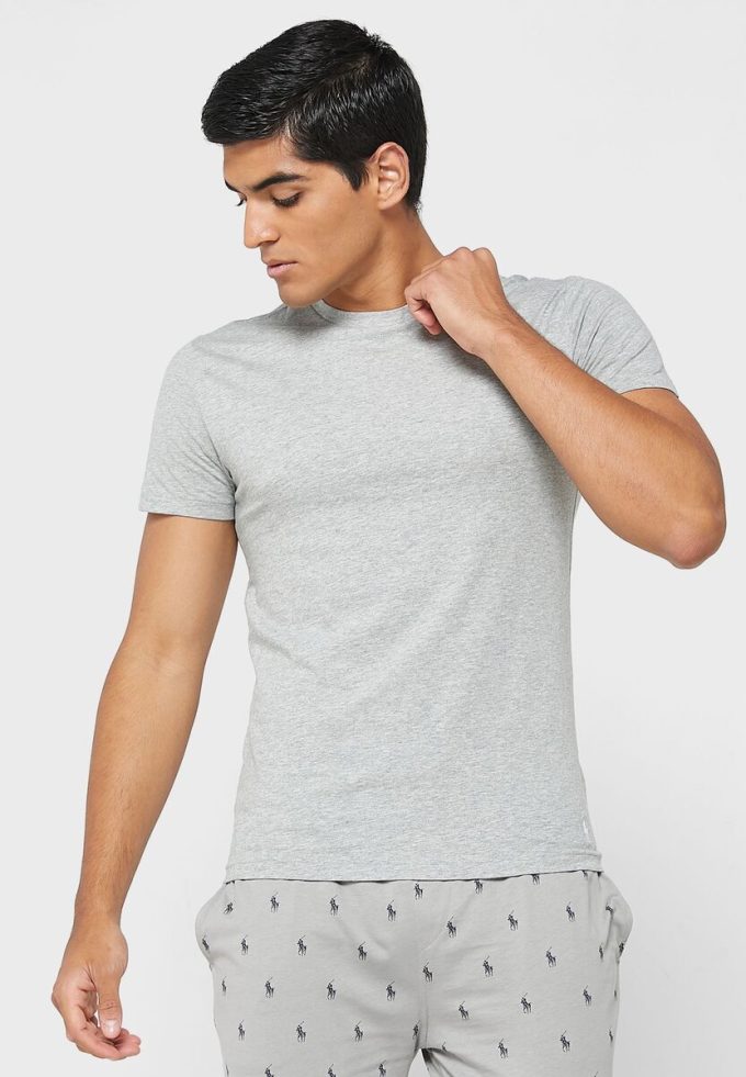 Grey Men’s Ralph Lauren 3 Pack Assorted Crew Neck T Shirts