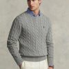 Grey Men’s Ralph Lauren Cable-knit Cotton Jumper  Sweaters