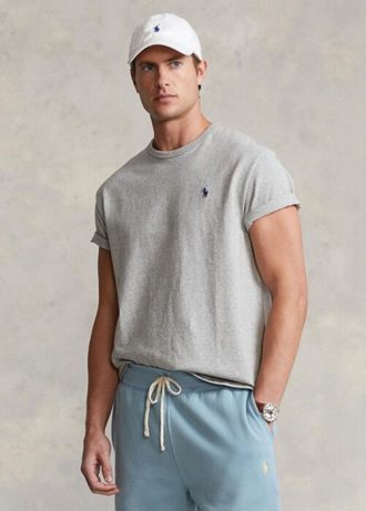 Grey Men’s Ralph Lauren Classic Fit Heavyweight Jersey  T Shirts