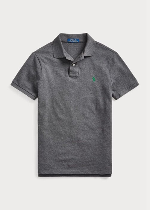 Grey Men’s Ralph Lauren Custom Slim Fit Mesh Polo Shirts Grey Men’s Ralph Lauren Custom Slim Fit Mesh Polo Shirts