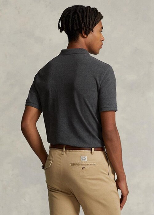 Grey Men’s Ralph Lauren Custom Slim Fit Mesh Polo Shirts Grey Men’s Ralph Lauren Custom Slim Fit Mesh Polo Shirts