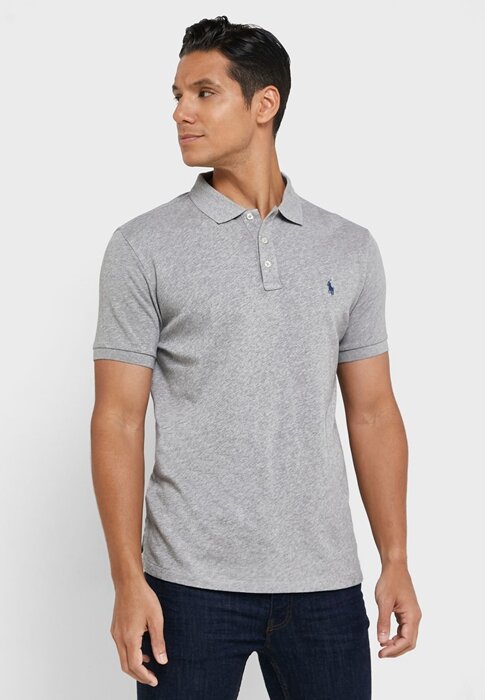 Grey Men’s Ralph Lauren Essential Polo Shirts Grey Men’s Ralph Lauren Essential Polo Shirts