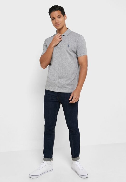 Grey Men’s Ralph Lauren Essential Polo Shirts Grey Men’s Ralph Lauren Essential Polo Shirts