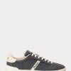 Grey Men’s Ralph Lauren Heritage Court II Flannel Sneakers