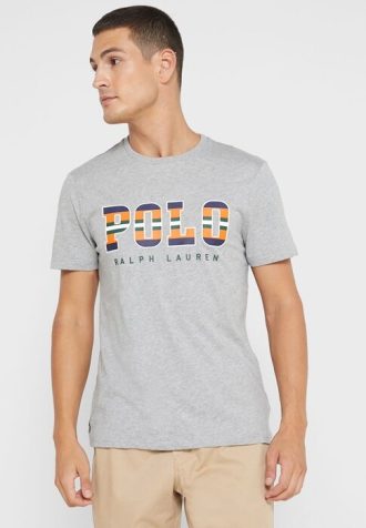 Grey Men’s Ralph Lauren Logo Crew Neck T Shirts